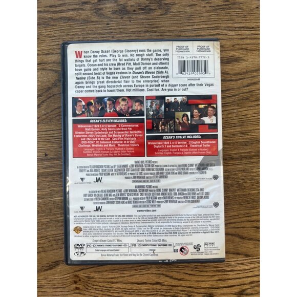 Oceans Eleven & Oceans Twelve Collection DVD 2000 Thriller Movie Pre-Owned - Picture 4 of 4